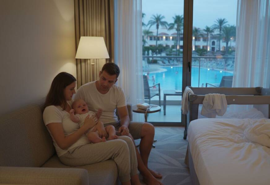 Baby schläft im Urlaub schlecht